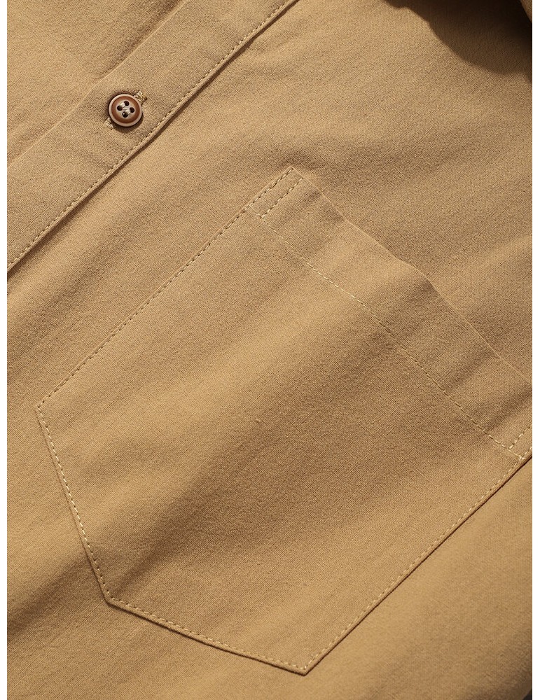 Mens 100% Cotton Basic Solid Color Lapel Short Sleeve Golf Shirt